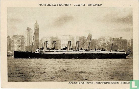 KRONPRINZESSIN CECILIE (1907) - Norddeutscher Lloyd  - Afbeelding 1