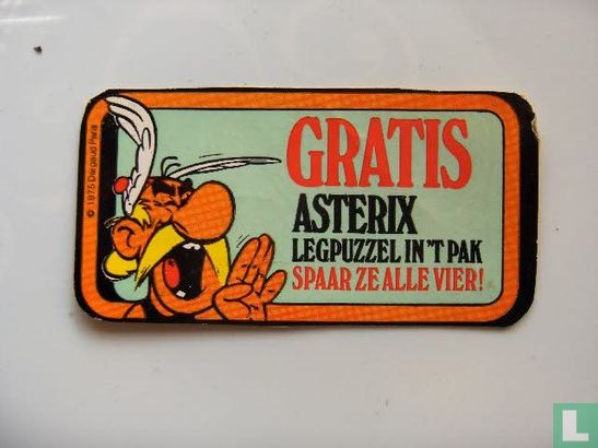 Gratis Asterix legpuzzel in't pak spaar ze alle vier