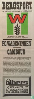 F.C.Wageningen-Cambuur - Afbeelding 1