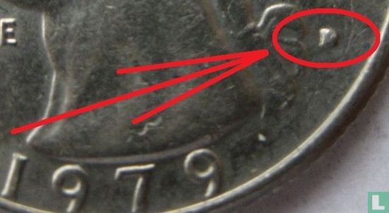 Verenigde Staten ¼ dollar 1979 (D) - Afbeelding 3