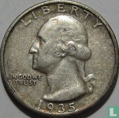 Verenigde Staten ¼ dollar 1935 (S) - Afbeelding 1