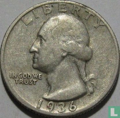 États-Unis ¼ dollar 1936 (D) - Image 1