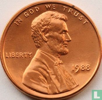 Vereinigte Staaten 1 Cent 1988 (ohne Buchstabe) - Bild 1