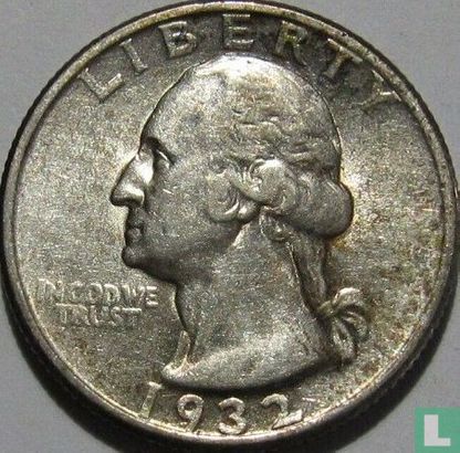 États-Unis ¼ dollar 1932 (sans lettre) - Image 1
