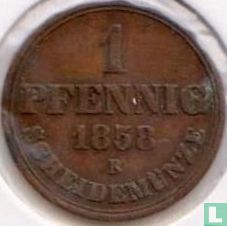 Hannover 1 pfennig 1858 - Afbeelding 1