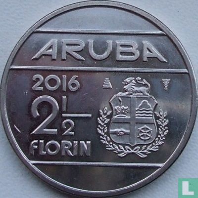 Aruba 2½ florin 2016 (koerszettende zeilen zonder ster) - Afbeelding 1