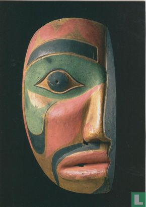 Kwaiutl half mask - Afbeelding 1
