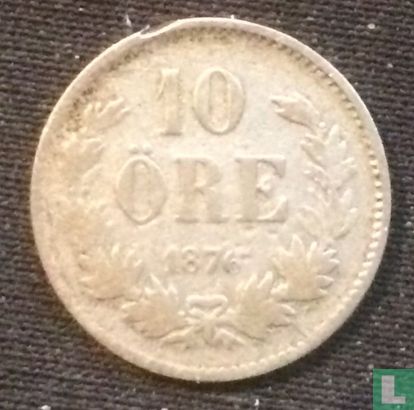 Sweden 10 öre 1876 - Image 1