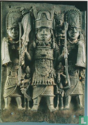Plaque Depicting the king (oba) and his servants - Afbeelding 1