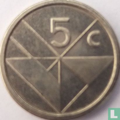 Aruba 5 cent 2016 (koerszettende zeilen zonder ster) - Afbeelding 2