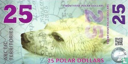 ARCTIC TERRITORIES 25 POLAR DOLLARS 2017 UNC - Afbeelding 1