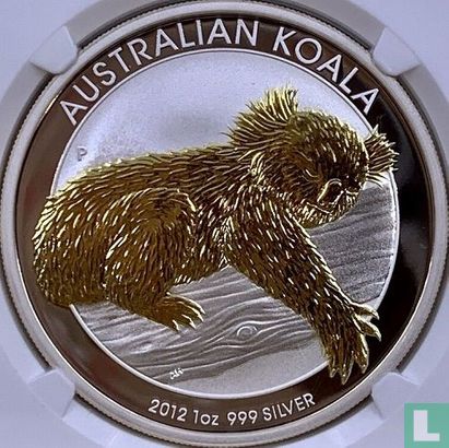 Australia 1 dollar 2012 (partially gilded - without privy mark) "Koala" - Image 1