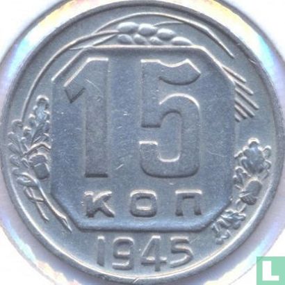 Rusland 15 kopeken 1945 - Afbeelding 1