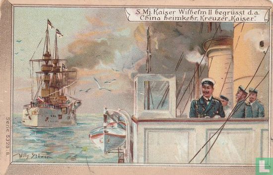 S.Mj. Kaiser Wilhelm II begrusst d.a.China - Afbeelding 1