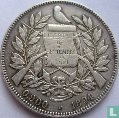 Guatemala 4 reales 1894 (H) - Image 1