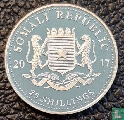 Somalia 25 shillings 2017 (PROOF) "Elephant" - Image 1