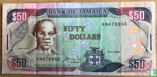 Jamaïque 50 Dollars 2005 - Image 1