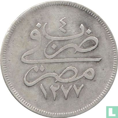 Égypte 10 qirsh  AH1277-4 (1853 - type 2) - Image 1