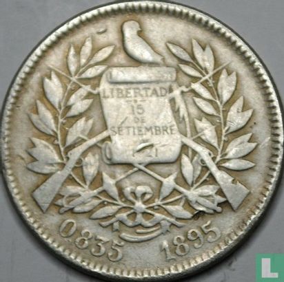 Guatemala 2 reales 1895 (sans H) - Image 1