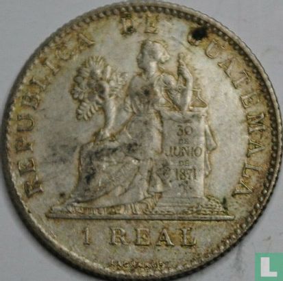 Guatemala 1 real 1899 (0.600) - Image 2