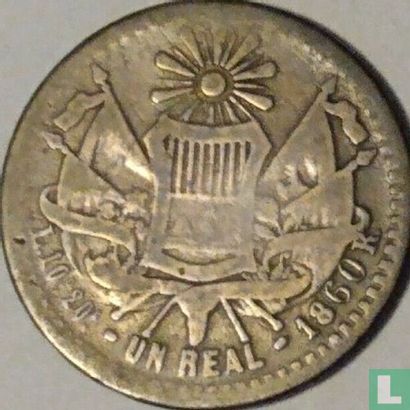 Guatemala 1 real 1860 - Image 1