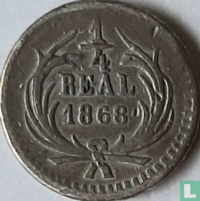 Guatemala ¼ real 1868 - Image 1