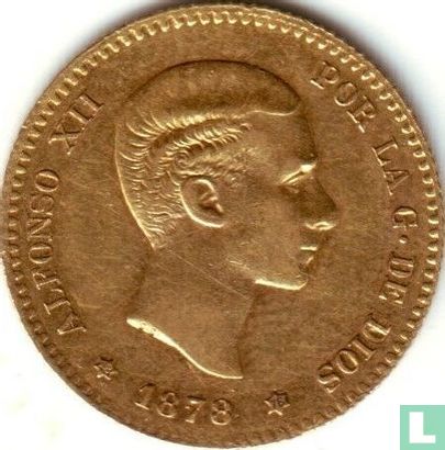 Spanje 10 pesetas 1878 - Afbeelding 1