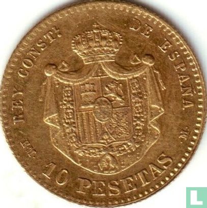 Spanje 10 pesetas 1878 - Afbeelding 2