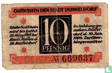 Düsseldorf 10 Pfennig 1921 - Afbeelding 2