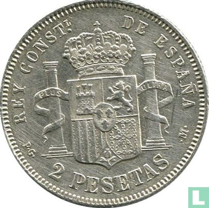 Spanje 2 peseta 1892 - Afbeelding 2