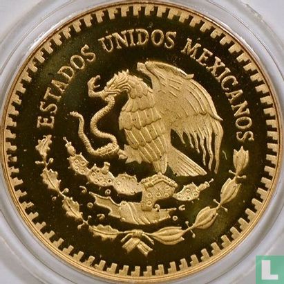 Mexico 250 pesos 1985 (PROOF) "1986 Football World Cup in Mexico - 450th anniversary of the Mexico City Mint" - Afbeelding 2