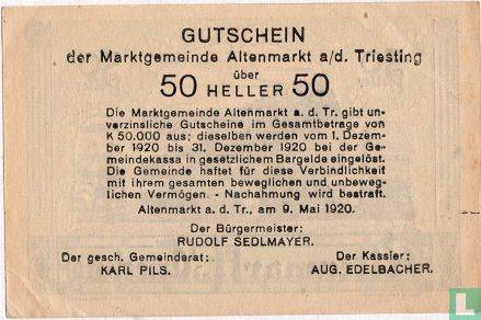 Altenmarkt an der Triesting 50 Heller 1920 - Image 2