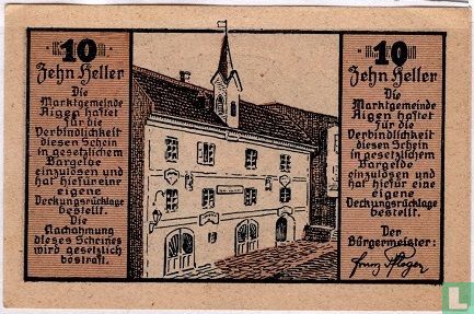  Aigen 10 Heller 1920 - Afbeelding 2