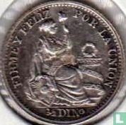 Pérou ½ dinero 1897 (JF) - Image 2