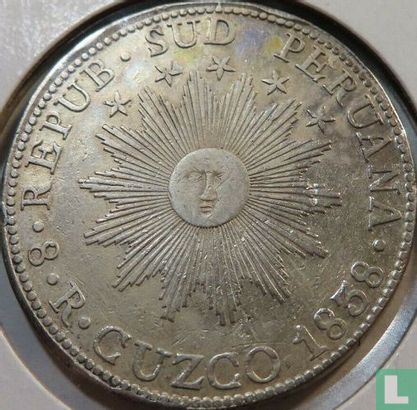 Zuid-Peru 8 real 1838 (CUZCO - MS) - Afbeelding 1