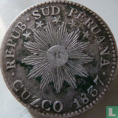 Zuid-Peru 2 real 1837 - Afbeelding 1