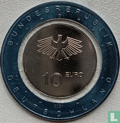 Duitsland 10 euro 2021 (D) "On the water" - Afbeelding 1
