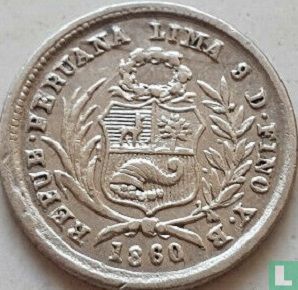 Peru ½ Real 1860 (Typ 1) - Bild 1
