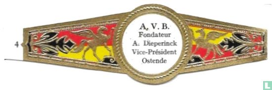 A.V.B. Fondateur A. Dieperinck Vice-Président Ostende - Afbeelding 1