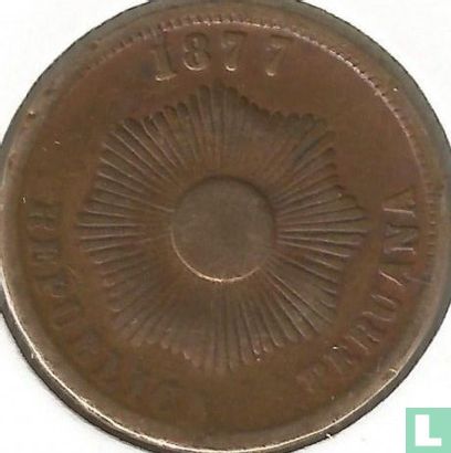 Peru 2 centavos 1877 - Afbeelding 1