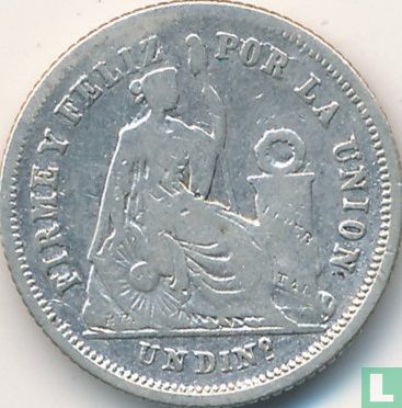 Peru 1 dinero 1863 - Image 2