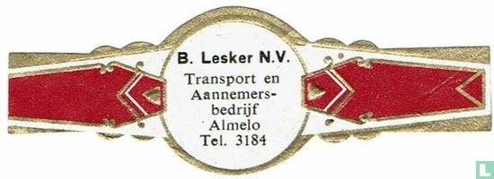 B. Lesker N.V. Transport en Aannemers-bedrijf Almelo Tel. 3184 - Afbeelding 1