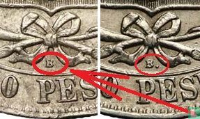 Pérou 5 pesetas 1880 (B) - Image 3