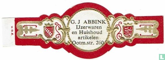G.J. Abbink IJzerwaren en Huishoud artikelen Ootm. str. 260 - Afbeelding 1