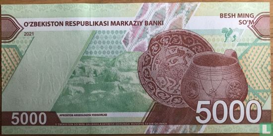 Ouzbékistan 5,000 somme 2021 - Image 2