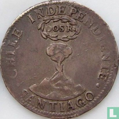 Chili 2 reales 1834 - Image 2