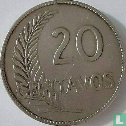 Peru 20 centavos 1918 - Image 2