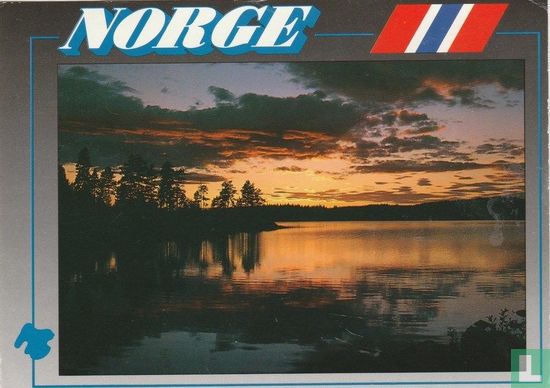 Norge - Kveld ved Mangensjøen