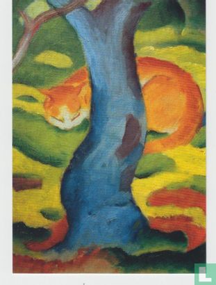 Katze hinter einem Baum, 1910/1911 - Afbeelding 1