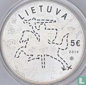 Lithuania 5 euro 2019 (PROOF) "Scouts" - Image 1